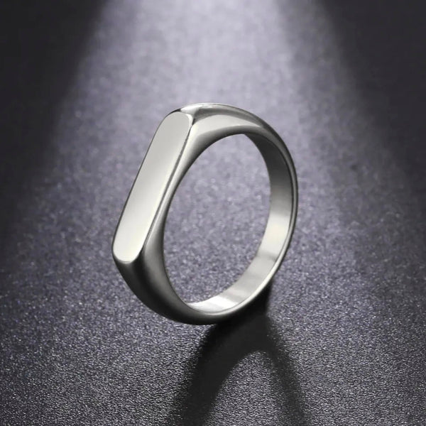 Minimal Italian Silver Ring For Men